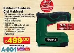 KABLOSUZ ZIMBA VE ÇİVİ MAKİNESİ